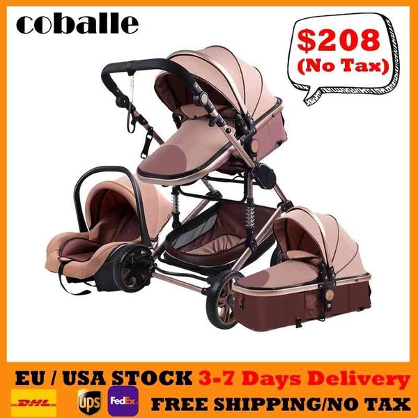 

baby stroller 3 in 1 luxury umbrella newborn baby strollers high landscape folding trolley pram