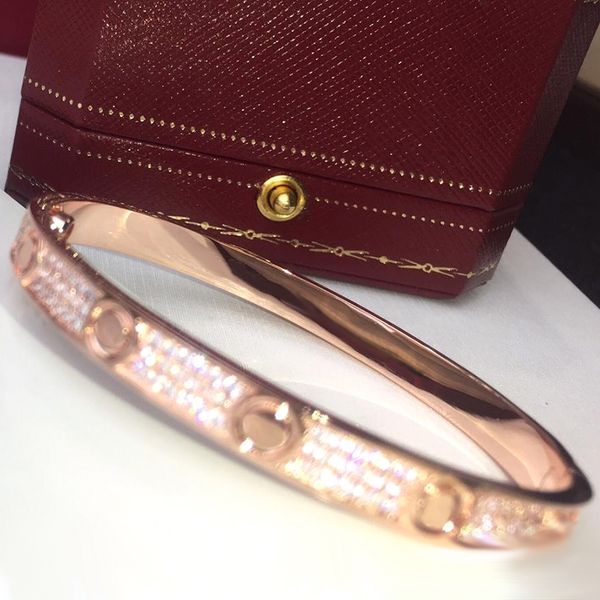 

stainless steel gypsophila three rows of crystal stone bangles for women love forever diamond bangle designer jewelry for women, Golden;silver