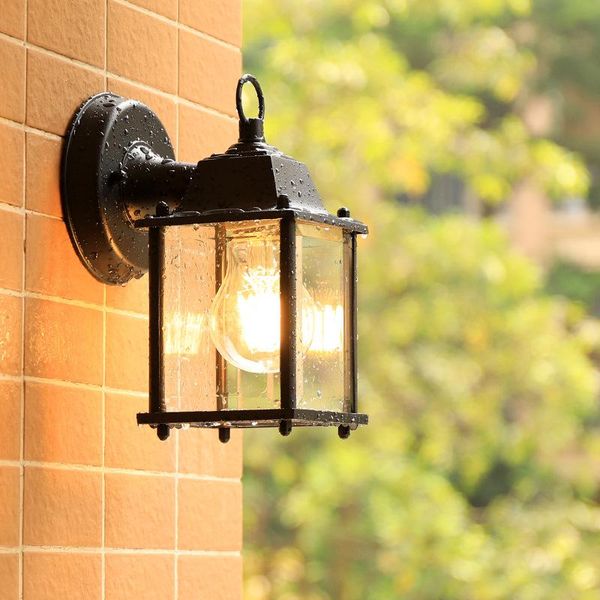 

minimalist e27 wall lamp,outdoor waterproof light,ac90-260v glass courtyard garden porch corridor lights retro wj1022 outdoor lamps