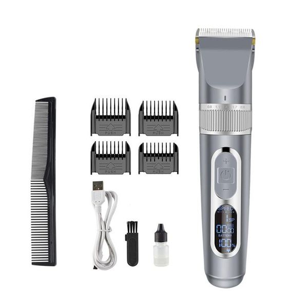 

hair clipper portable usb charging lcd screen display adjustable cutter head cutting machine electric trimmer clippers