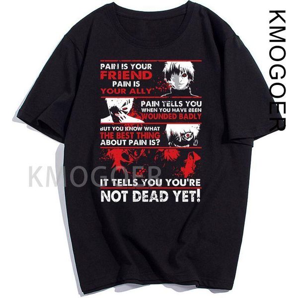 

kaneki funny cartoon t shirt men fashion tokyoghoul t-shirt graphic japanese anime tshirt hip hop 2021 tees male female men's t-shirts, White;black