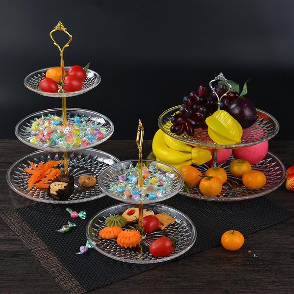 

other bakeware transparent 3 layer fruit plate acrylic dish ktv plastic multi-layer cake creative snack rack tools cl81803