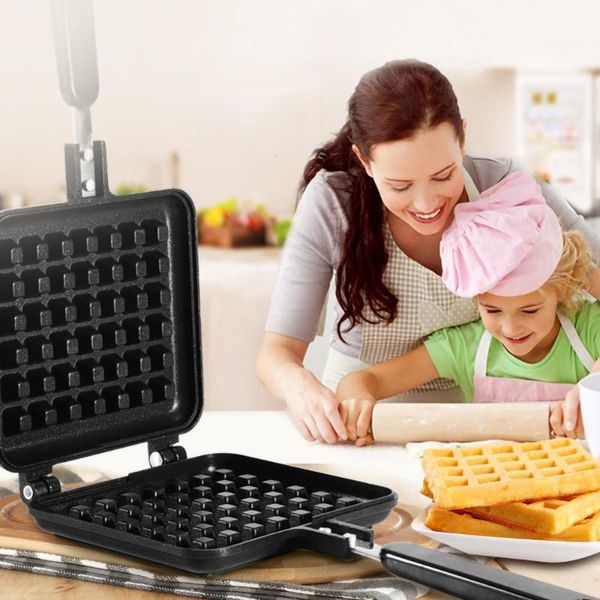 

baking moulds household waffle bake maker kitchen non-stick aluminum alloy pan mould mold press plate iron tools