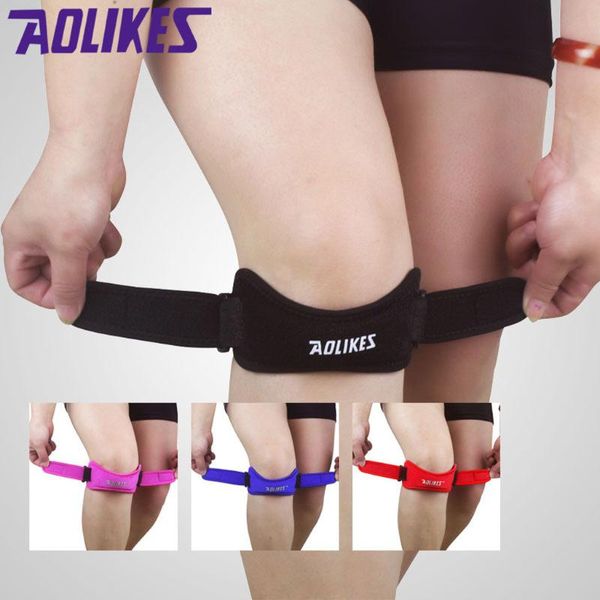 

elbow & knee pads soft patella tendon brace protector belt strap guard support adjustable knees fitness soporte para rodilla#xp30, Black;gray