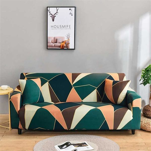 Elastic Stretch Sofa Covers para sala de estar Boho estilo sofá slipcovers All-Inclusive sofá Caso Poltrona Capa 1 Pc 211102