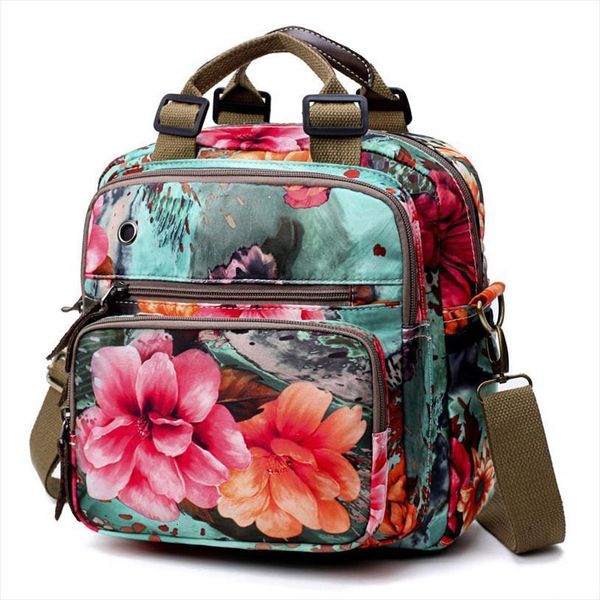 

printing mommy shoulder bag women backpack flower ladies rucksack school bags for teenage girls bagpack travel