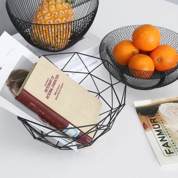 

storage baskets metal fruit vegetable bowls kitchen eggs holder nordic minimalism boxes for apples ect home organizatio