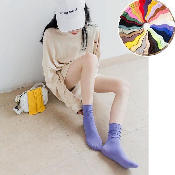 

dreamlikelin women's cool socks velvet candy color retro loose harajuku fashion & hosiery, Black;white