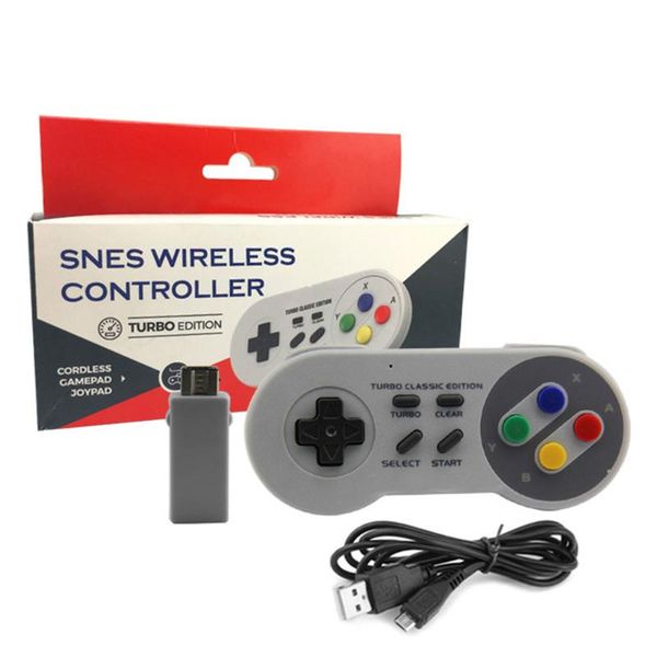 

game controllers & joysticks console with wireless controller joystick gamepads 2.4g for snes /nes /wii classic mini accessory