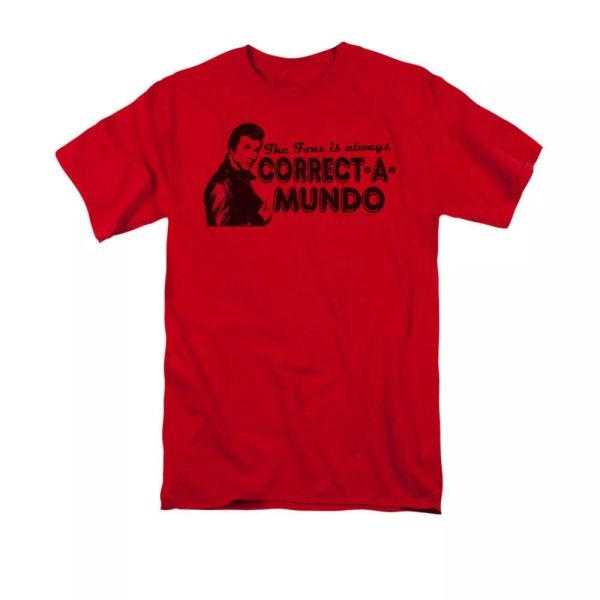 

Happy Days Correct A Mundo TV Show T-Shirt Sizes S-3X NEW, White;black