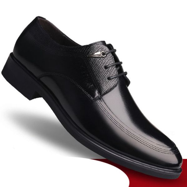 

lift shoe size 48-49 men six inches high palms man oxfords heels hidden formal business shoes li1h, Black