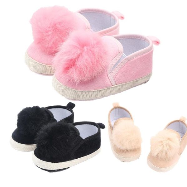

first walkers baby girl crib shoes born soft sole prewalker anti-slip sneakers winter warm ball non-slip