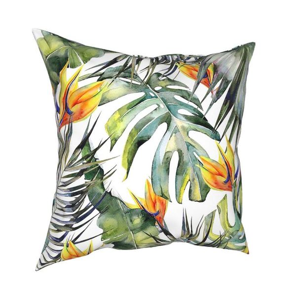 

cushion/decorative pillow tropical garden palm leaves case home decorative leaf green cushion cover throw for sofa double-sided printing