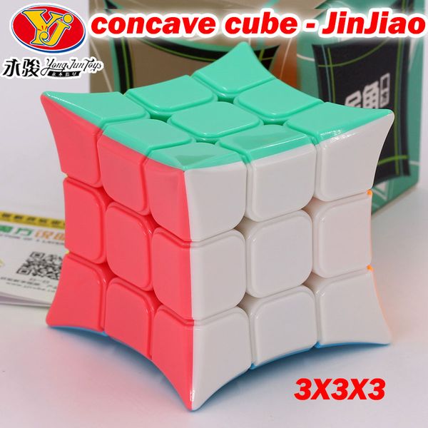 

puzzle magic cube yongjun concave cube jinjiao 3x3x3x 3*3 333 3layer stickerless professional kids educational logic game toys