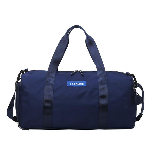 

duffel bags casual nylon travel bag women cylindrical tote sport fitness yoga gym handbags wet dry separation weekend