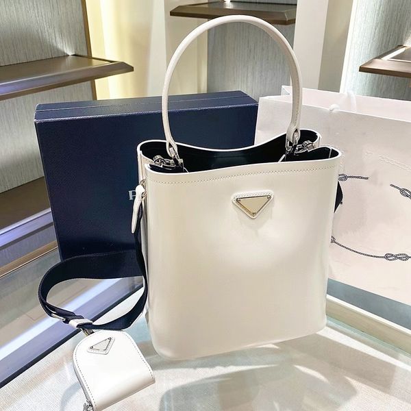 

women shoulder bucket handbag luxurys designers bags fashion shiny cross body messenger bag genuine leather elegant retro