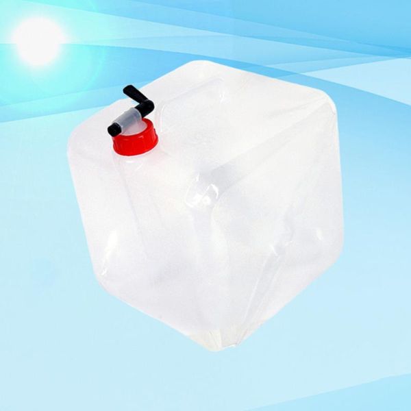 

large capacity collapsible drinking water bag foldable carrier container bottle for camp picnic (white) outdoor bags