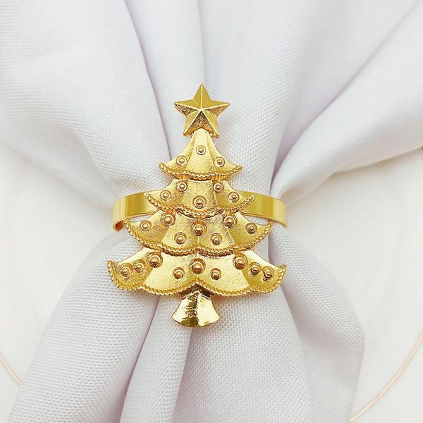 

napkin rings 6pcs christmas tree wedding home xmas party table decor towel buckle ring el