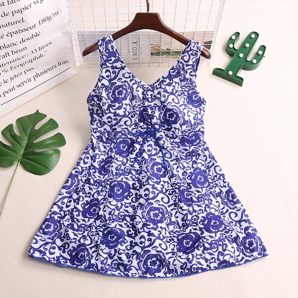 

2021 fattening increased printing large women' swimsuit, Red;black