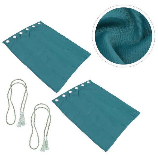 

curtain & drapes 2pcs pure color light proof creative window blackout for home