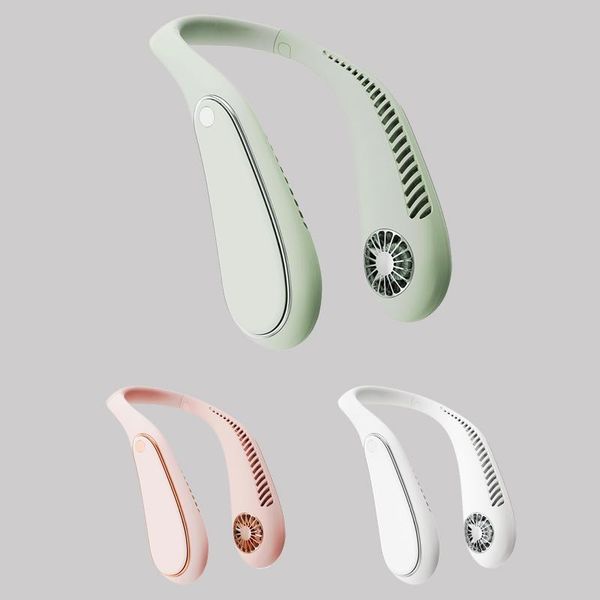 

electric fans portable cooling neck fan summer bladeless mute usb rechargeable for outdoor sports mini hanging ventilador