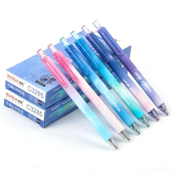 

gel pens star series quick dry pen 0.5mm point press sign carbon black test school student stationery