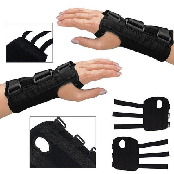 

wrist support carpal sprain forearm splint adjustable breathable brace arm, Black;red