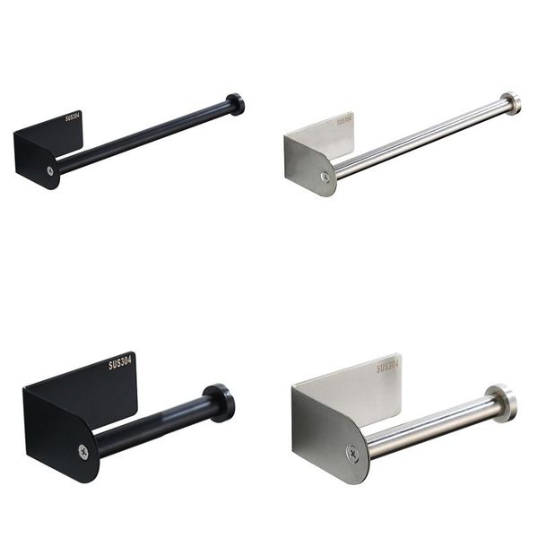 

toilet paper holders self adhesive holder - bathroom stand no drilling stainless steel brushed qw
