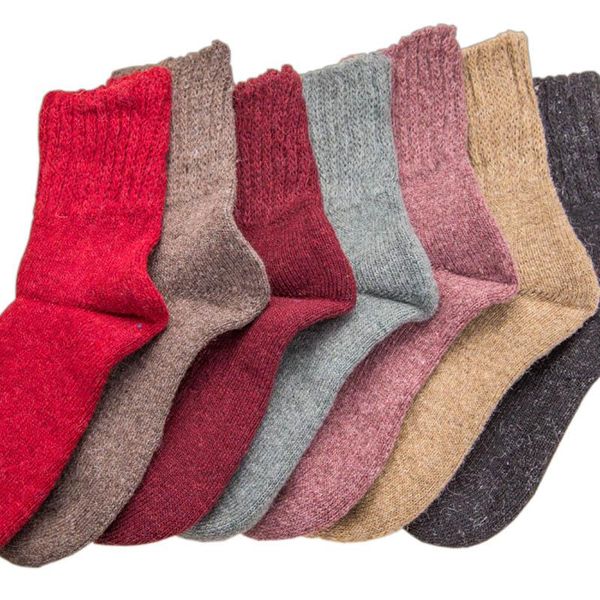 

sports socks woman man thick fleece sock keep warm in autumn winter color random solid home yoga wear scl318, Black