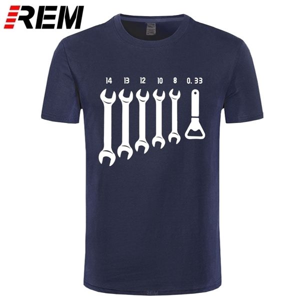 REM Vida Anahtarı Açıcı Mekanik T-Shirt Erkekler Araba Düzeltme Mühendisi Pamuk Tee Kısa Kollu Komik T Shirt Top Tee Erkek Giysileri 210409