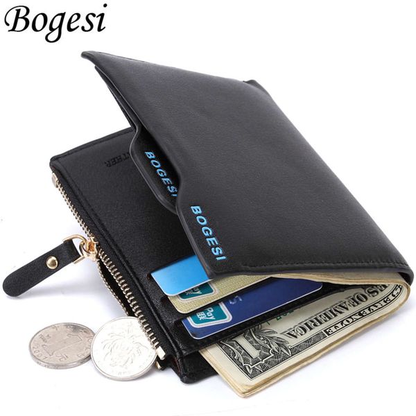 

the wallet 836 ae men's card short wallet men's change zipper bag, Black