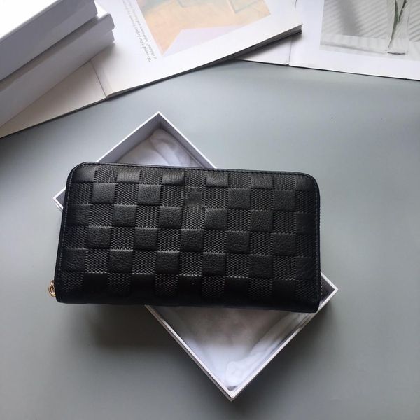 

young men's leather wallet multi-card zipper thin leisure european american long