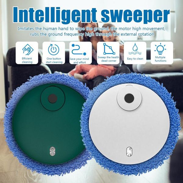 

smart home control intelligent silent mopping robot lazy wet and dry machine 450 ml abs material remote tools gifts