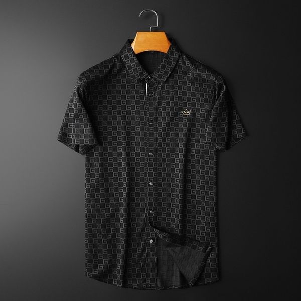 

fashion t shirts men's short sleeve shirt lapel 2021 summer high end tencel jacquard t, White;black