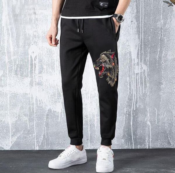 

men's pants drill pants men's casual diamond sweat, Black