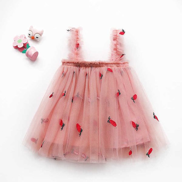 

cute dress for baby girls embroidery dress gauze sleeveless slip dress summer kids girls princess dresses children clothing d61805, Red;yellow