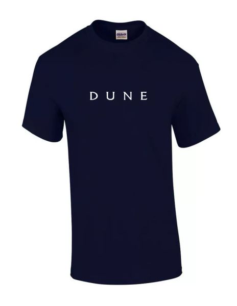 

dune t-shirt cool sci fi book 80s movie geek navy blue cotton tee shirt s-5xl, White;black