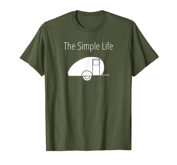 

the simple life teardrop trailer t-shirt, White;black