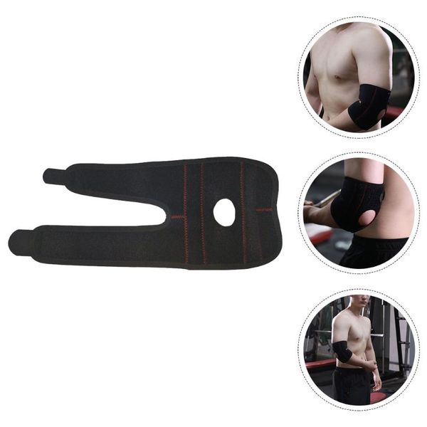 

elbow & knee pads 1pc elastic protector adjustable outdoor sports pad, Black;gray