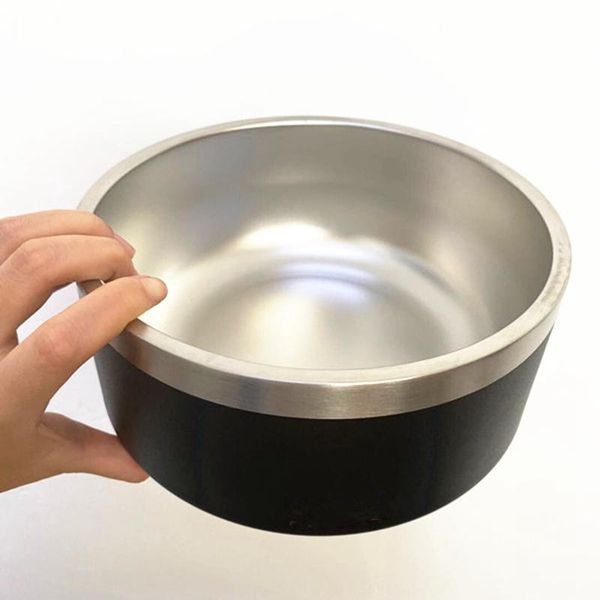 

camp furniture seven color stainless steel bowl, non-slip dog holds 64oz