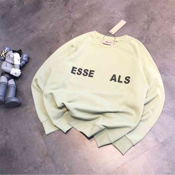 

ess + autumn winter new loose pullover lovers boyfriend style letter reflective thin men's and women's same sweater, Black
