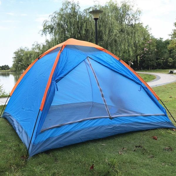 

tents and shelters camping tent 3-4 person family dome easy set up double layer waterproof for hiking trekking