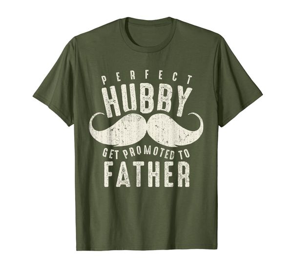 

mens perfect hubby promoted father's day vintage t-shirt, White;black