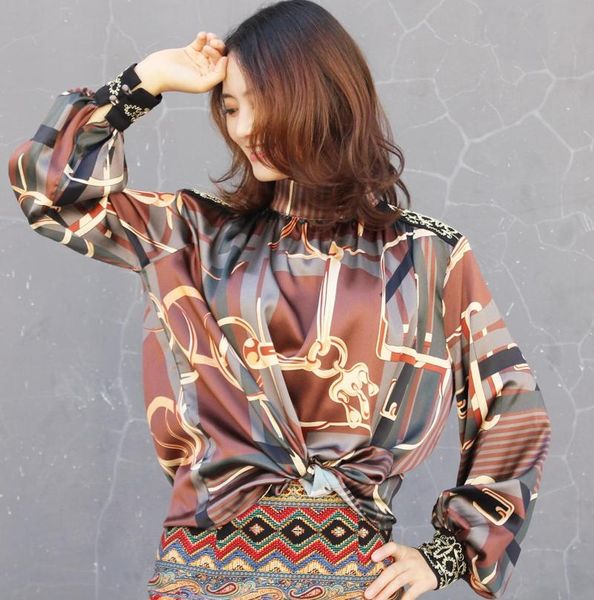 

women's blouses & shirts ah12212 fashion 2021 runway luxury european design party style clothing, White