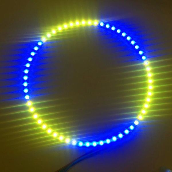 

60leds ws2812b rgb addressable ring;dc5v input;rgb full color;round led pixel modules