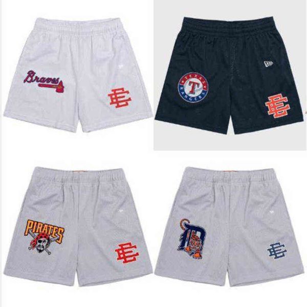 

eric emanuel brand ee basic short men's fitness shorts women beach pants sports mesh breathable casual star fashion basketball football, White;black