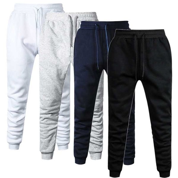 

men jogger gyms pants spring autumn male casual elastic fitness baggy trousers mens fleece warm winter sweatpants size s-4xl 210716, Black