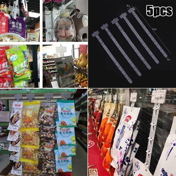 

hooks & rails 5pcs supermarket promotion snack hanging strips store hang display hanger storage hook