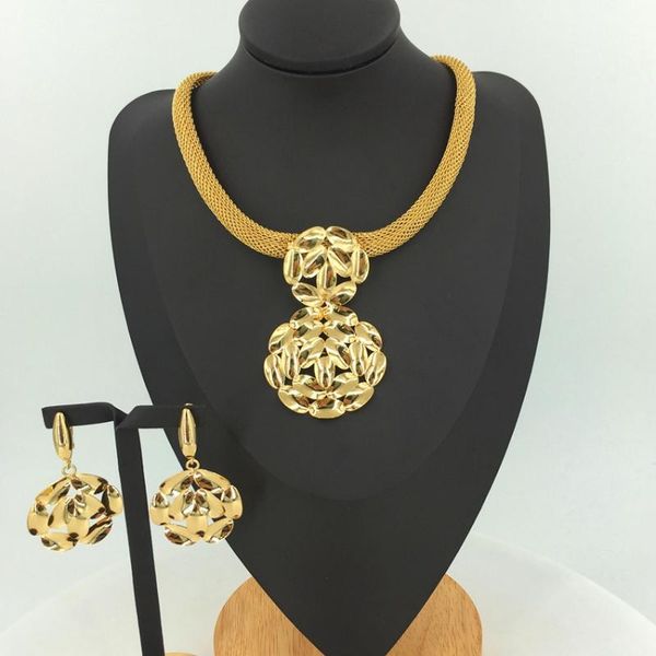 

earrings & necklace yuminglai 24k gold plated special pendant and two sets of jewelry set brazil fhk11893, Silver