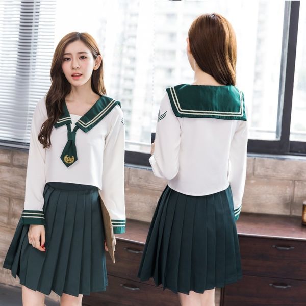 

seaman' autumn uniform student jk long sleeve korean cos suit, Red;black